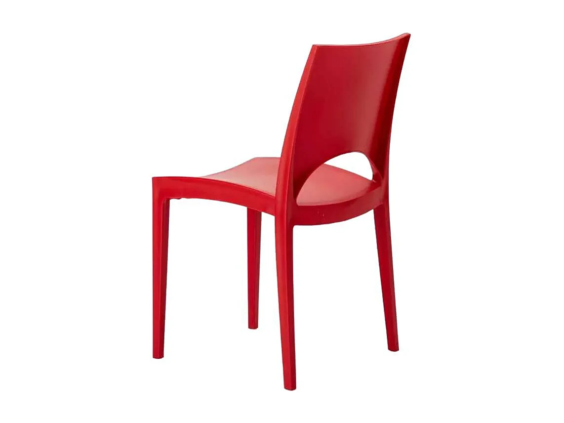 Stock 24 Silla de cocina Paris Grand Soleil de Polipropileno Apilable - Rojo