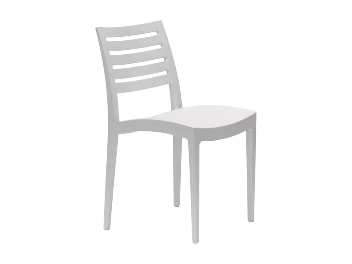 Stapelbar Esstischstuhl Esszimmerstuhl Polypropylen Gartenstuhl Außen Grand Soleil Firenze - Weiß