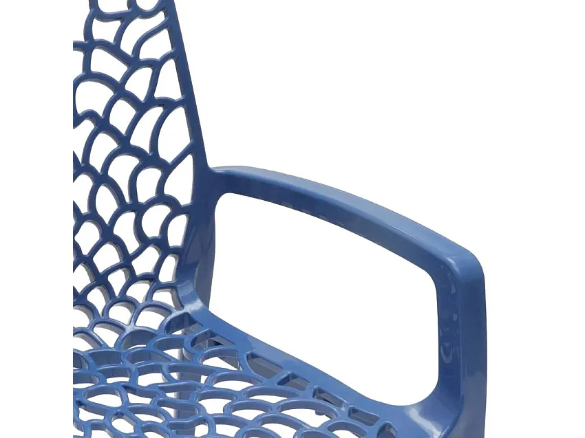 Silla de comedor polipropileno para cocina y bar Grand Soleil Gruvyer Arm - Azul Marino