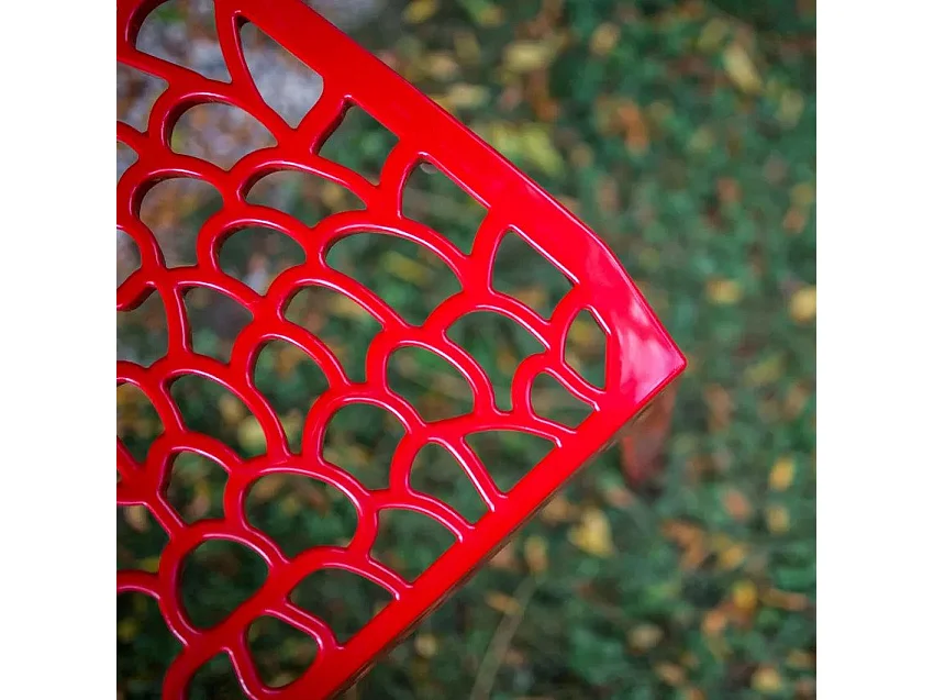 Grand Soleil Gruvyer Stapelbar Polypropylen Küche Bar Stühle - Rot