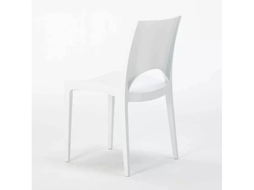 Ensemble 6 chaises et 1 table 150x90cm jardin café terrasse ROBUCHON