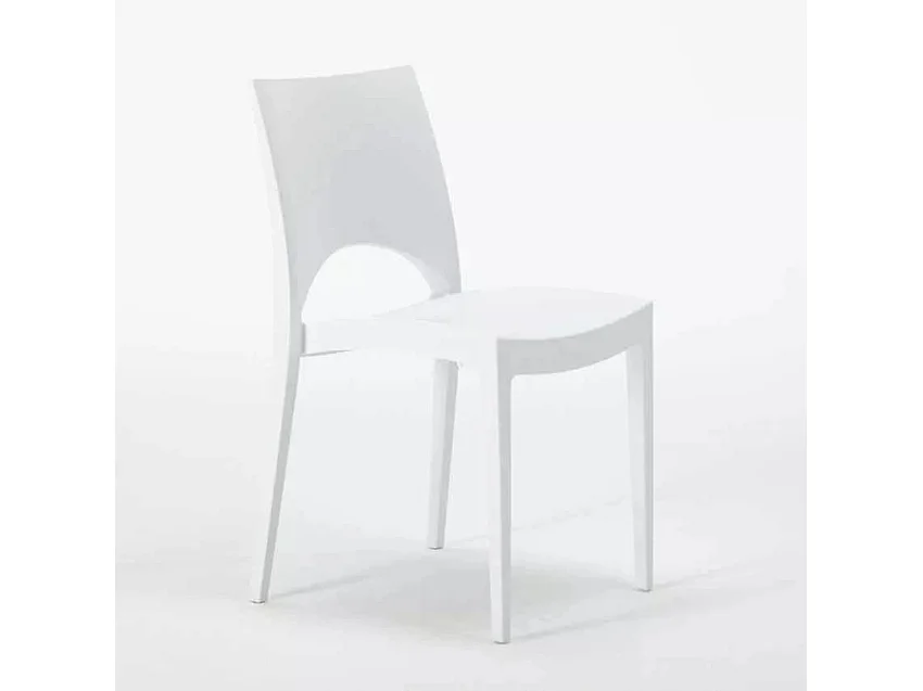 Ensemble 6 chaises et 1 table 150x90cm jardin café terrasse ROBUCHON