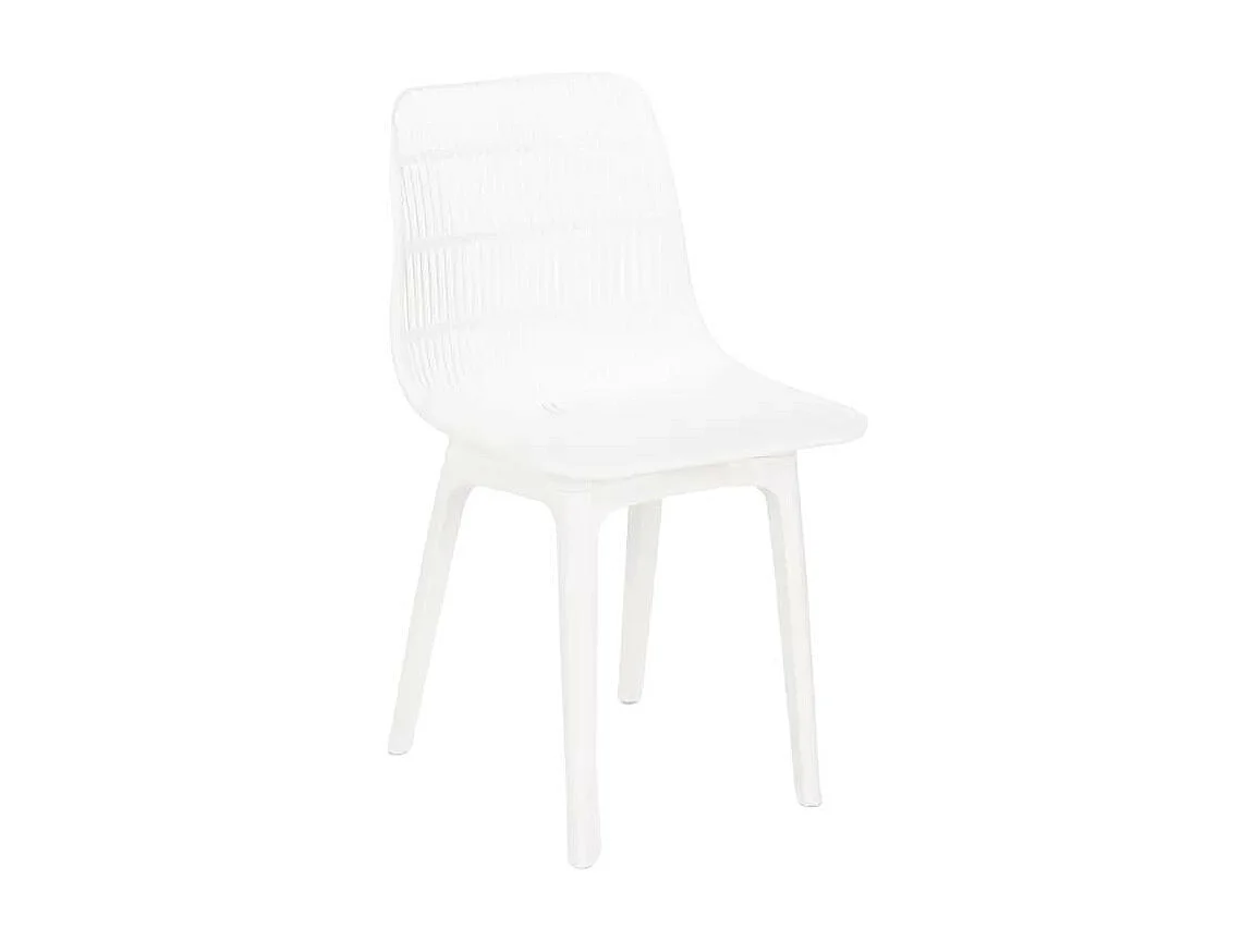 Ensemble 2 chaises en polypropylène et 1 table 70x70cm jardin OLVERA