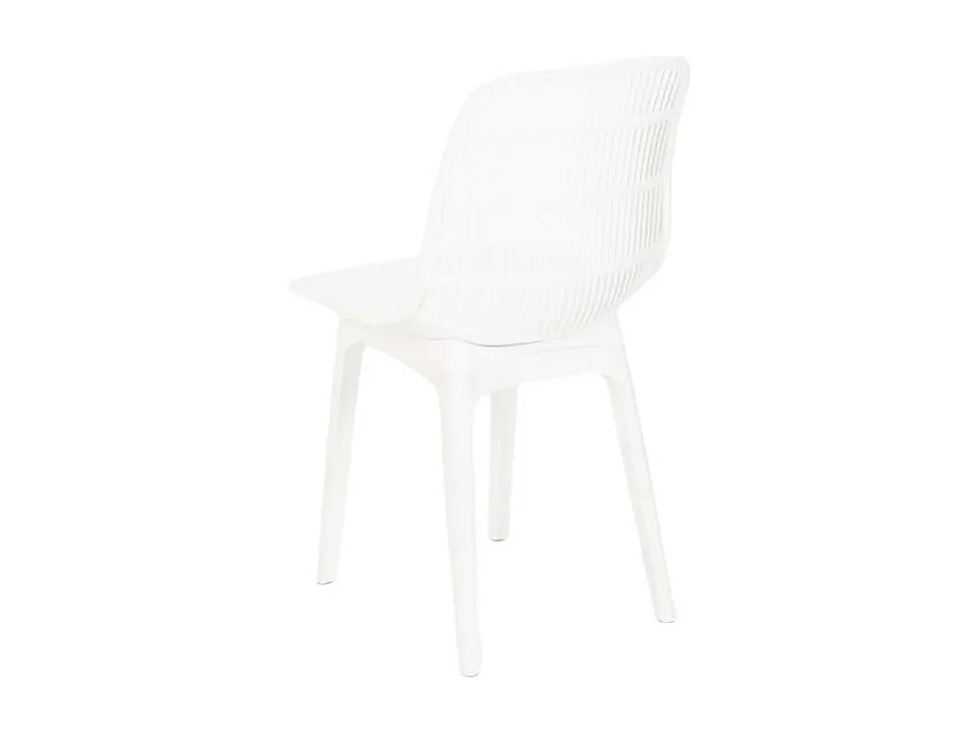 Ensemble 2 chaises en polypropylène et 1 table 70x70cm jardin OLVERA