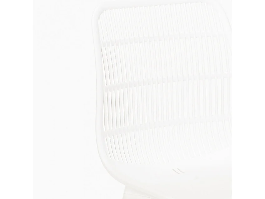 Ensemble 2 chaises en polypropylène et 1 table 70x70cm jardin OLVERA