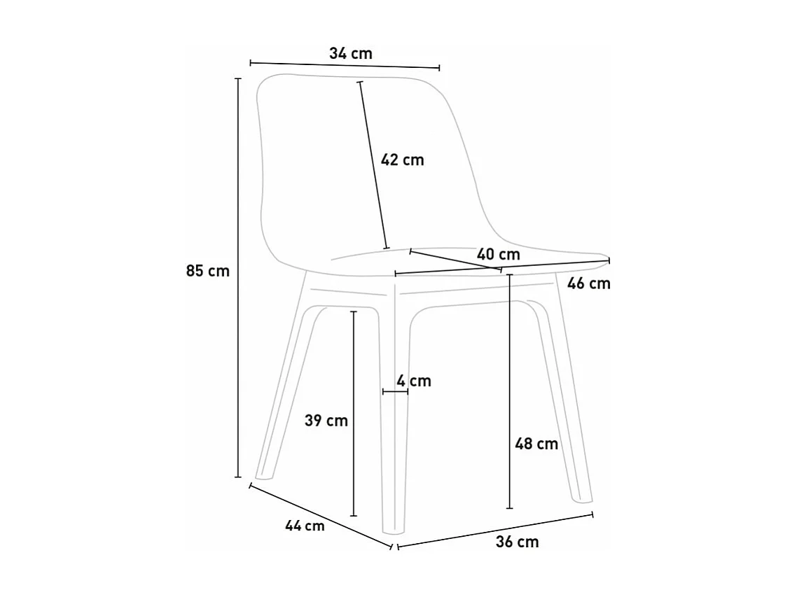 Ensemble 2 chaises en polypropylène et 1 table 70x70cm jardin OLVERA