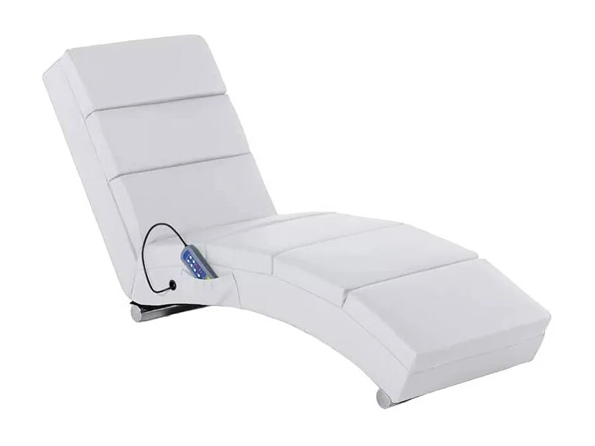 Fauteuil massant et chauffant en similicuir pour salon relax HUGUES