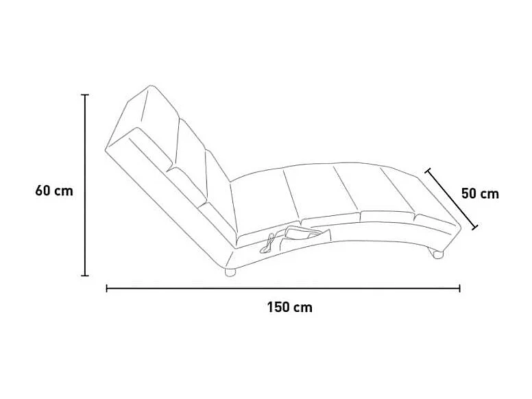 Fauteuil massant et chauffant en similicuir pour salon relax HUGUES