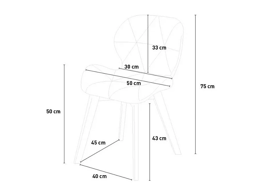Silla de diseño nórdico con patas de madera tela cocina bar restaurante Whale - Gris