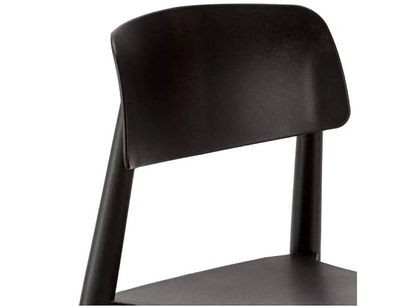 Sillas para Cocina y Bar Polipropileno y Madera Diseño Barcelona - Negro