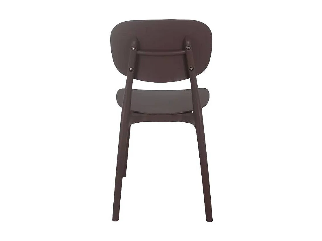 Silla diseño moderno polipropileno cocina exterior comedor Nantes - Marrón