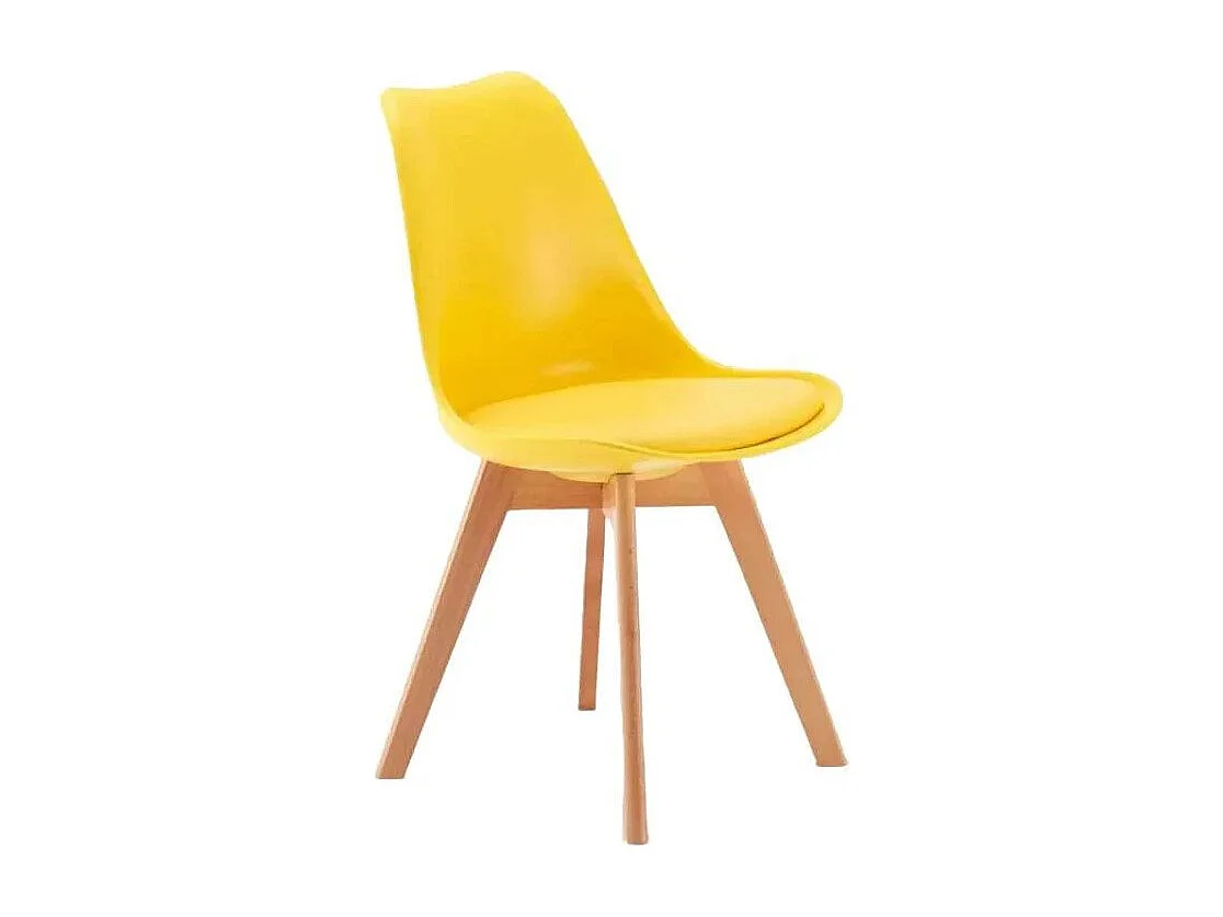 stock 20 sillas con cojín diseño escandinavo Goblet nordica para bares y restaurantes - Amarillo
