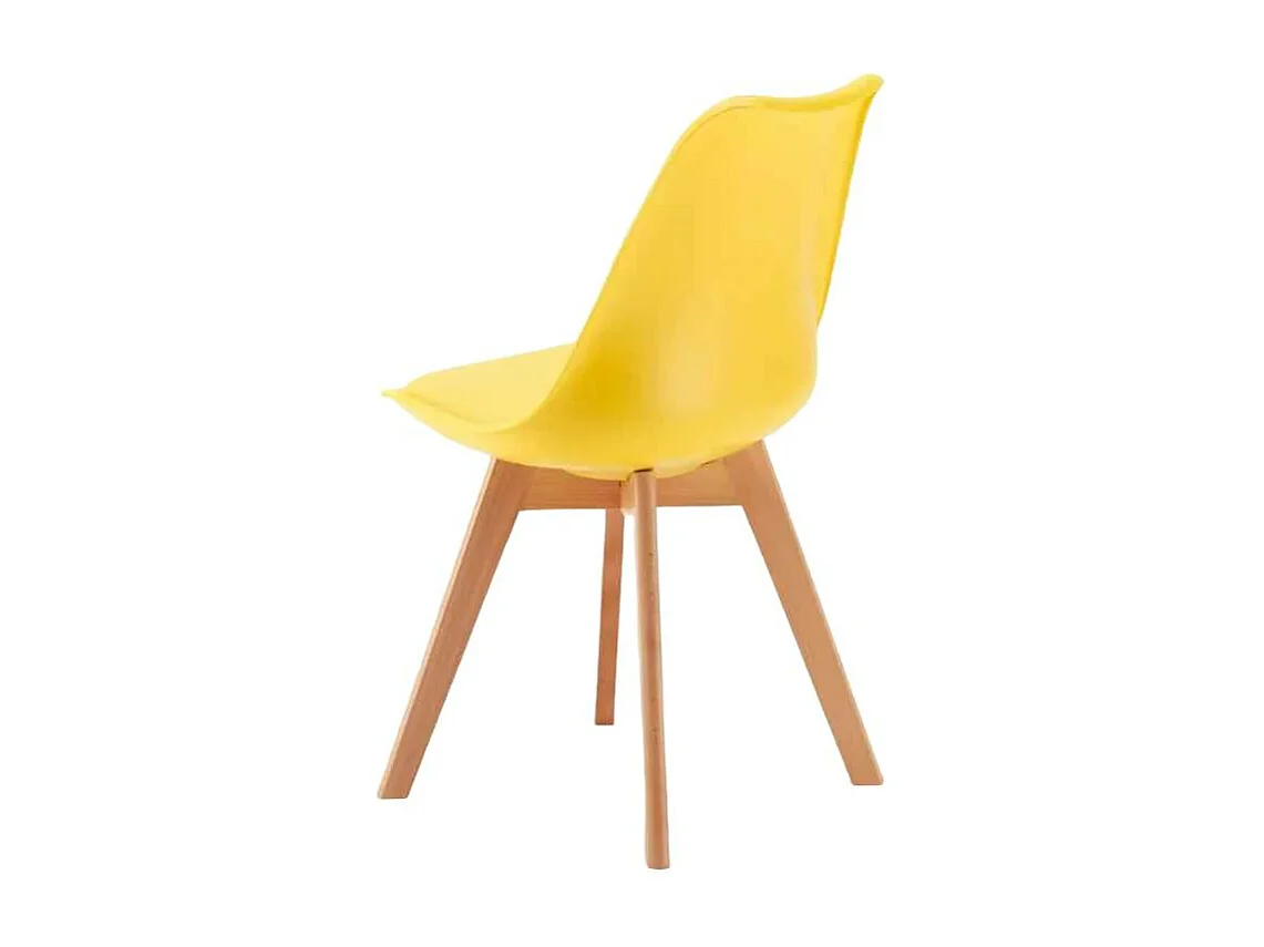 stock 20 sillas con cojín diseño escandinavo Goblet nordica para bares y restaurantes - Amarillo