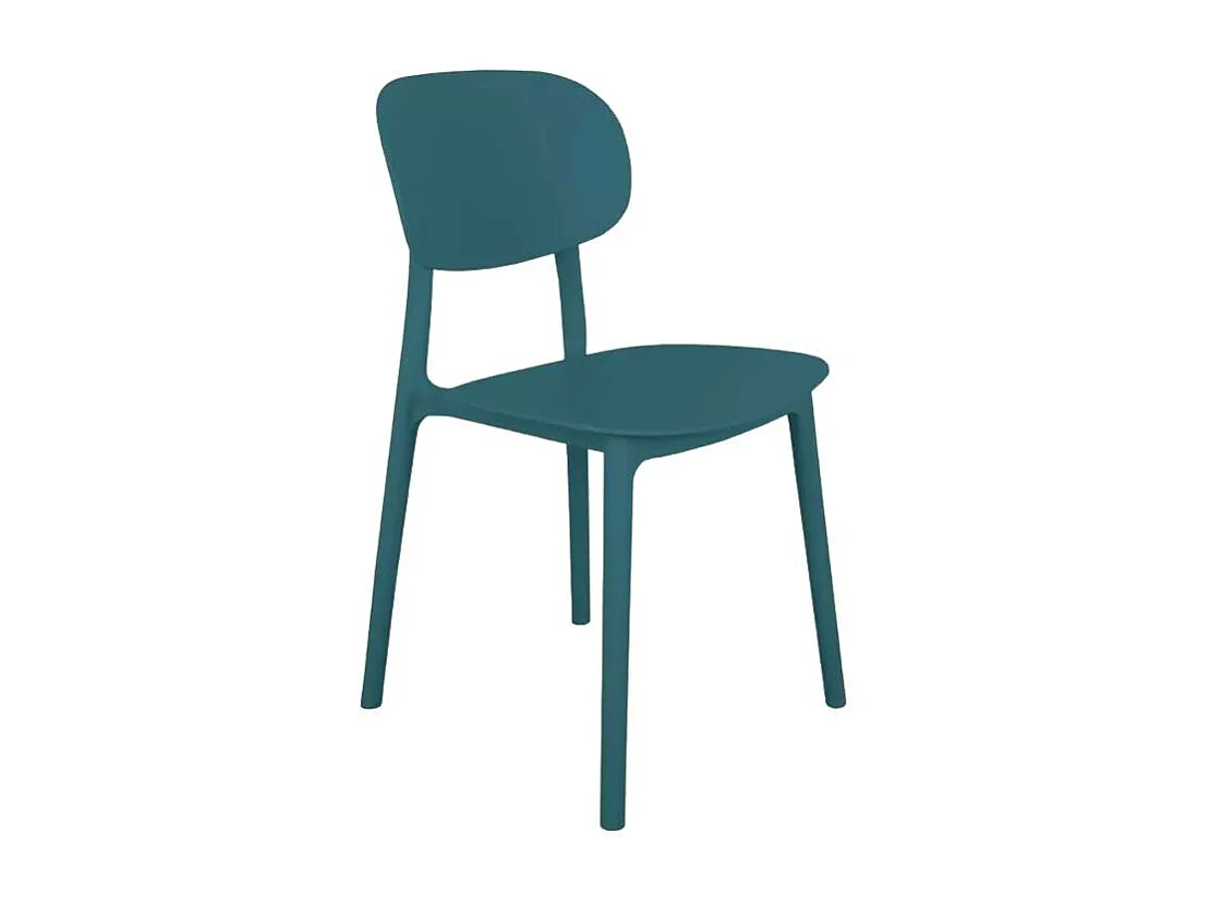 Silla diseño moderno polipropileno cocina exterior comedor Nantes - Azul Marino