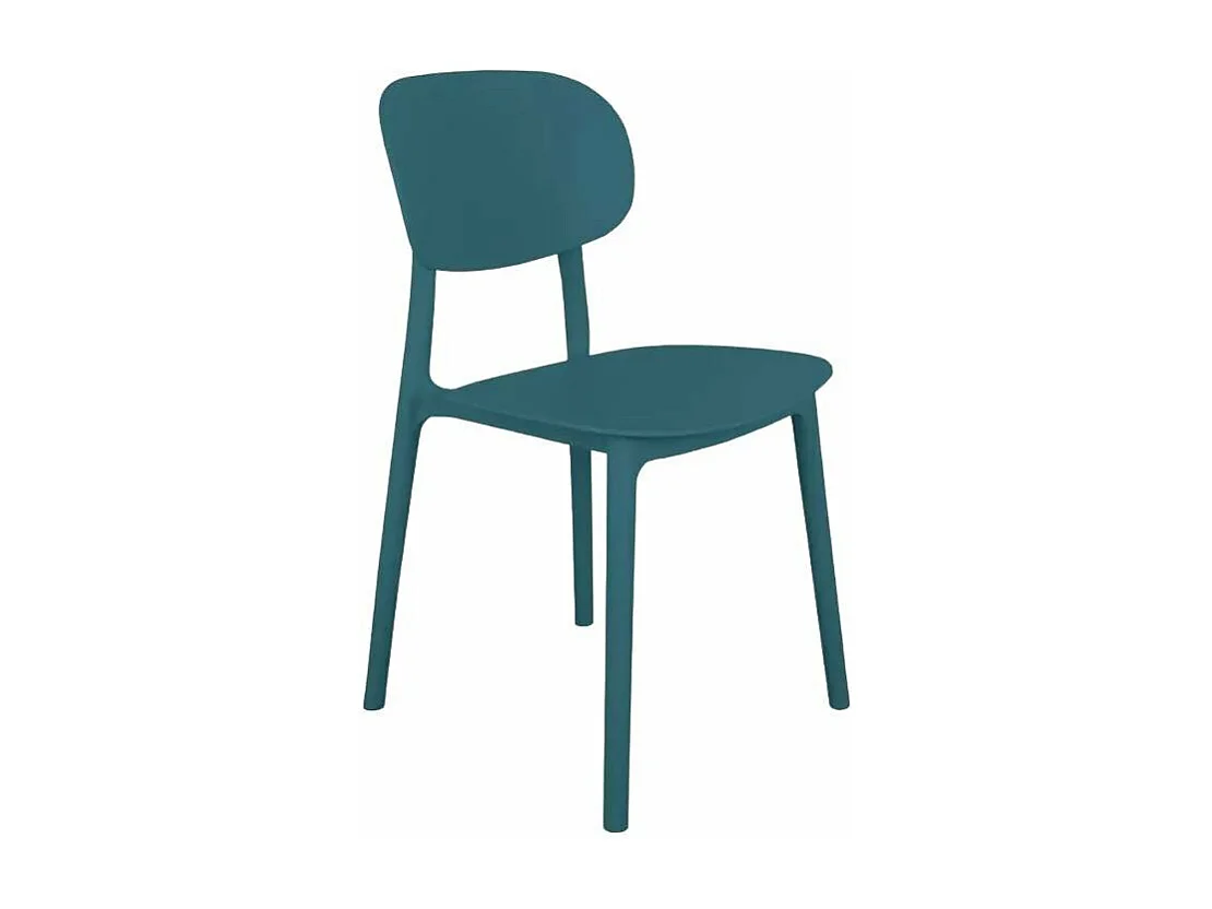 Silla diseño moderno polipropileno cocina exterior comedor Nantes - Azul Marino