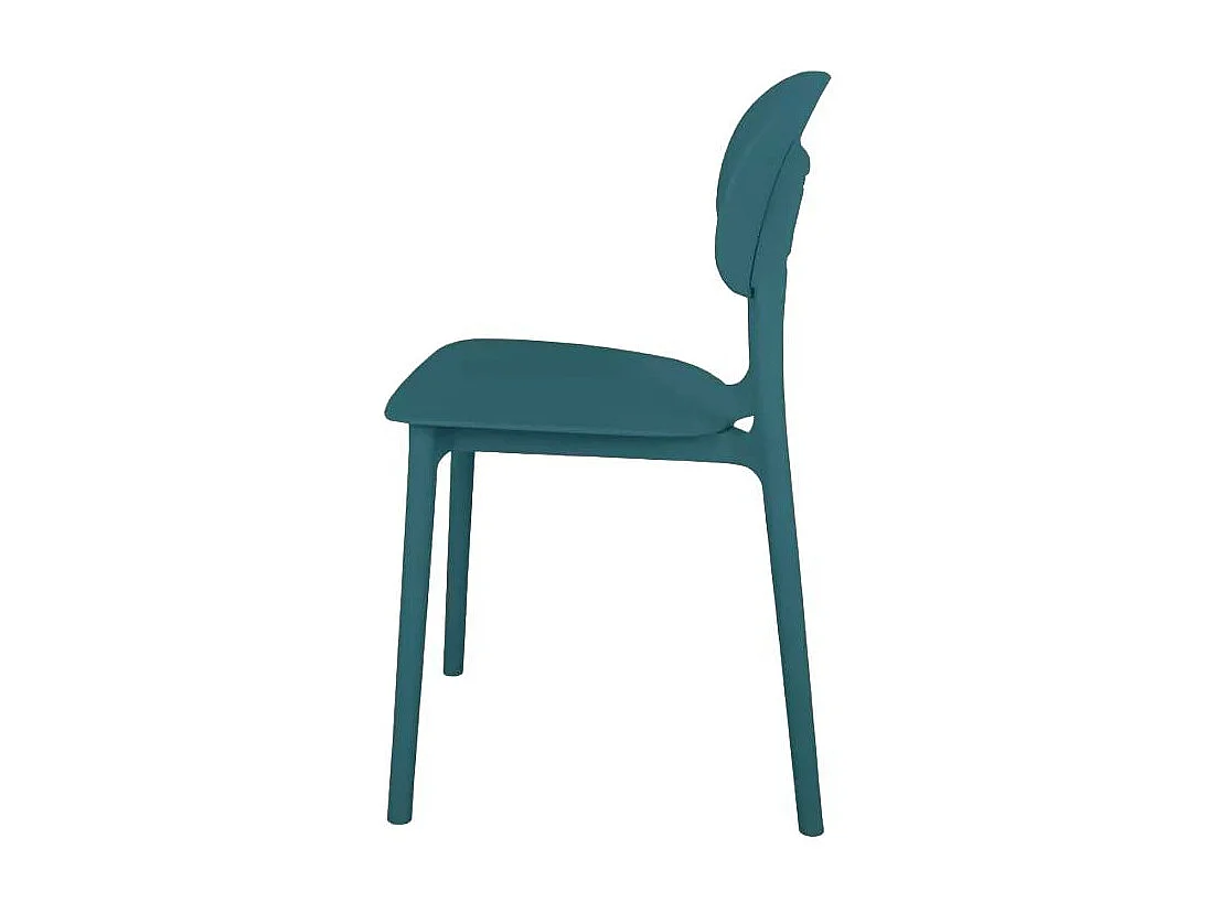 Silla diseño moderno polipropileno cocina exterior comedor Nantes - Azul Marino