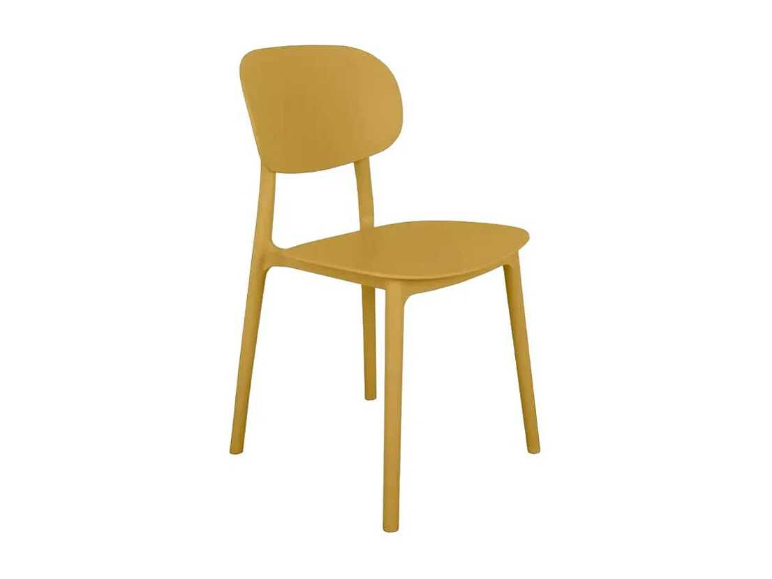 Silla diseño moderno polipropileno cocina exterior comedor Nantes - Amarillo