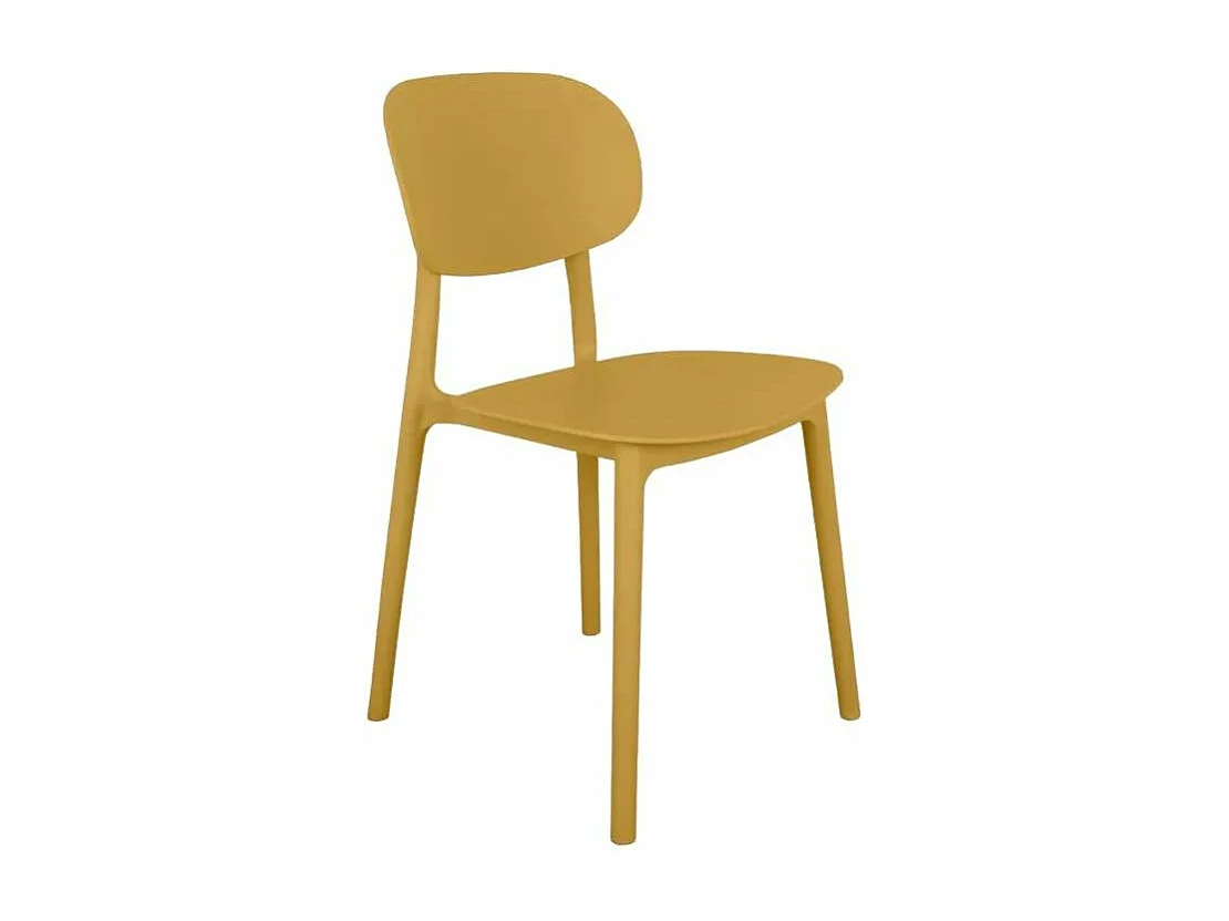 Silla diseño moderno polipropileno cocina exterior comedor Nantes - Amarillo