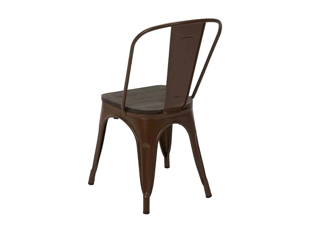 Sedia da cucina e bar in legno e acciaio in stile industriale Roma