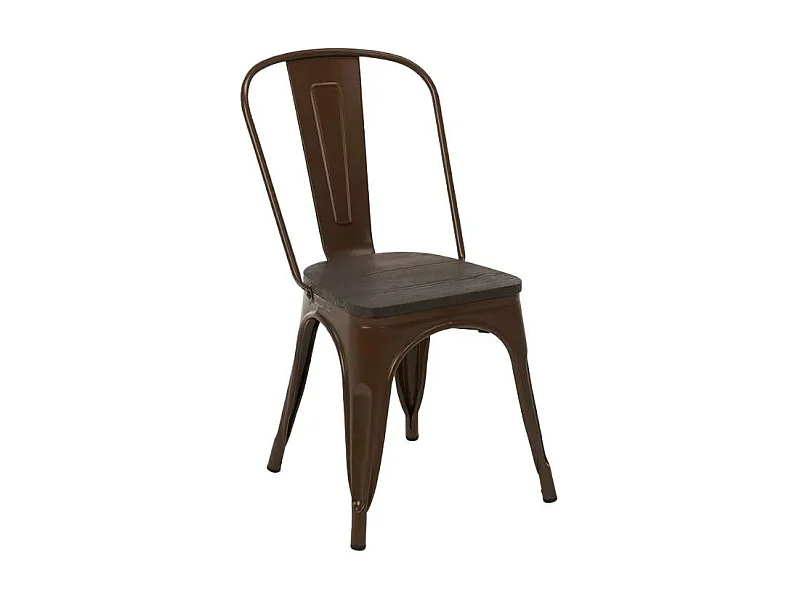 sillas industriales metal acero para cocinas y bares steel one - Marrón