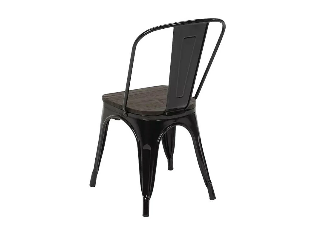 sillas industriales metal acero para cocinas y bares steel one - Negro