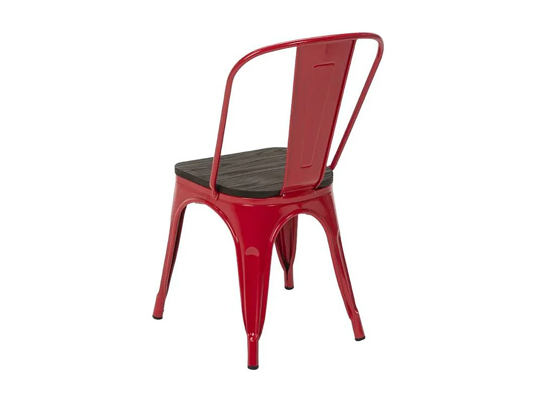 Sedia da cucina e bar in legno e acciaio in stile industriale Roma