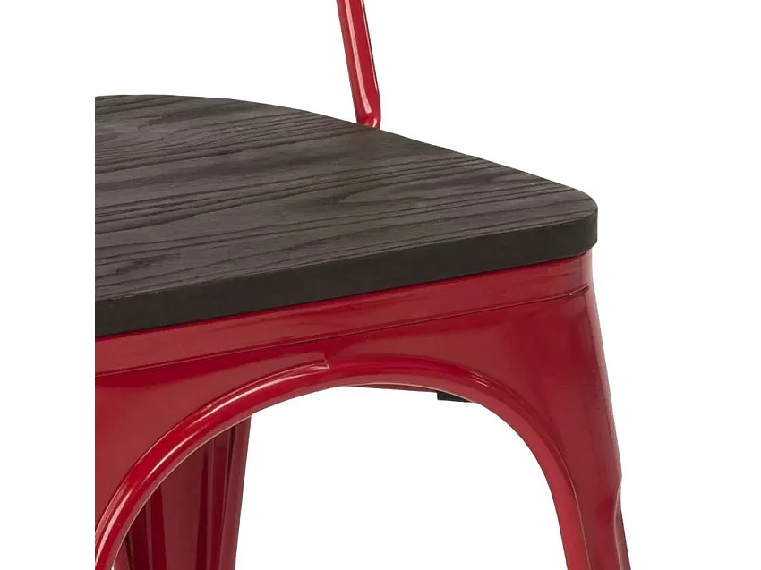 Sedia da cucina e bar in legno e acciaio in stile industriale Roma