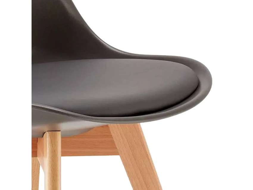 silla con cojín de diseño nórdico nordica Goblet para bar y cocina - Gris