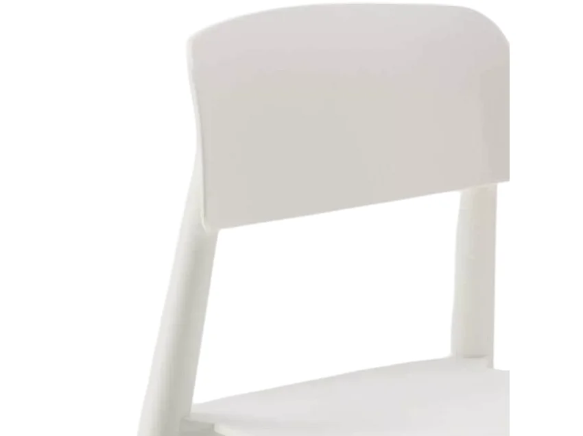 Sillas para Cocina y Bar Polipropileno y Madera Diseño Barcelona - Blanco