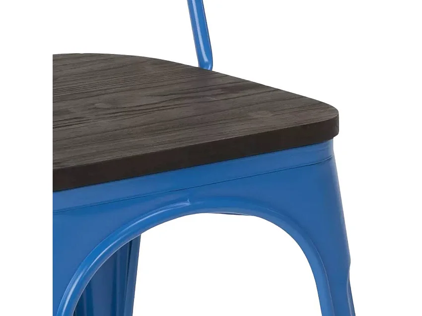 sillas industriales metal acero para cocinas y bares steel one - Azul Marino