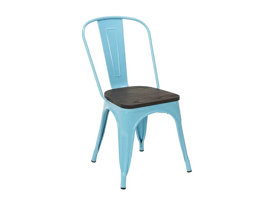 Chaise de cuisine et bar en bois et acier style industrielle HARBARDE