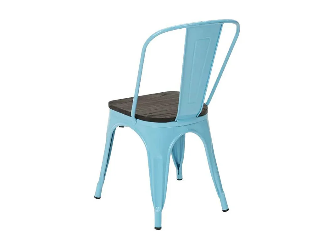 Chaise de cuisine et bar en bois et acier style industrielle HARBARDE