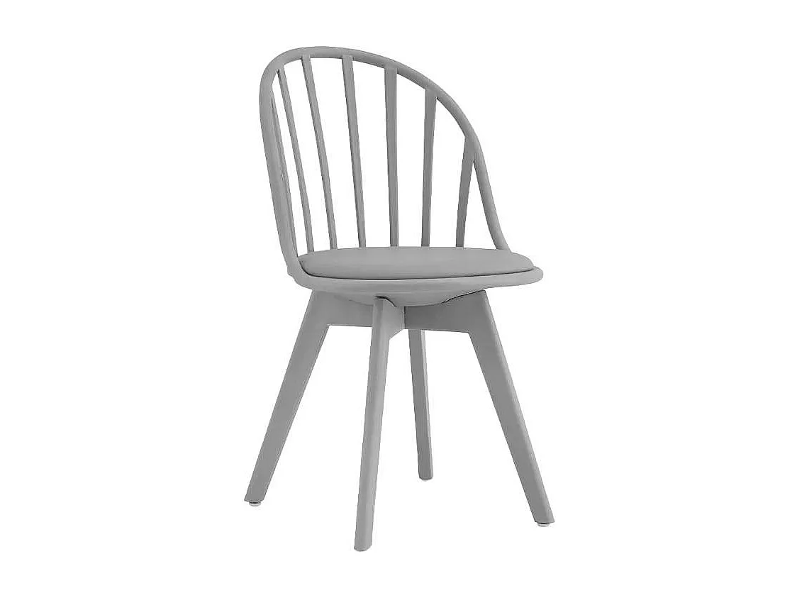 Silla diseño moderno en polipropileno para cocina comedor Molkor - Gris