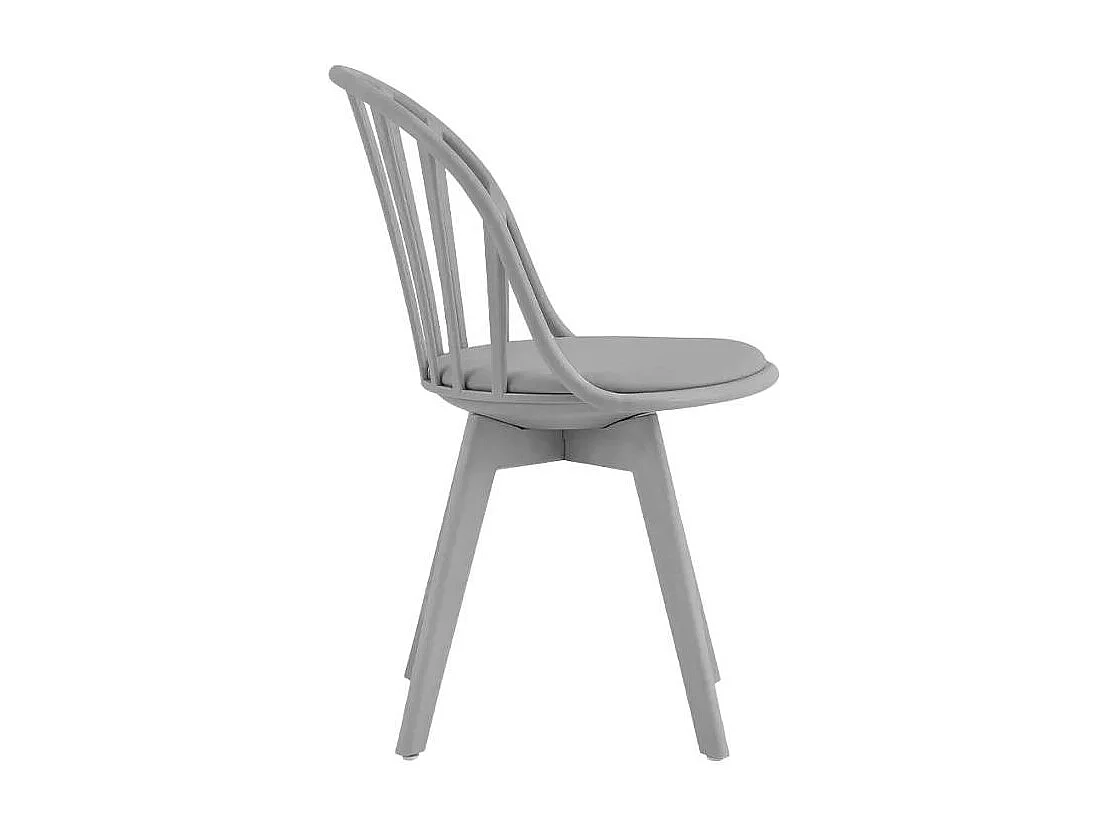 Silla diseño moderno en polipropileno para cocina comedor Molkor - Gris
