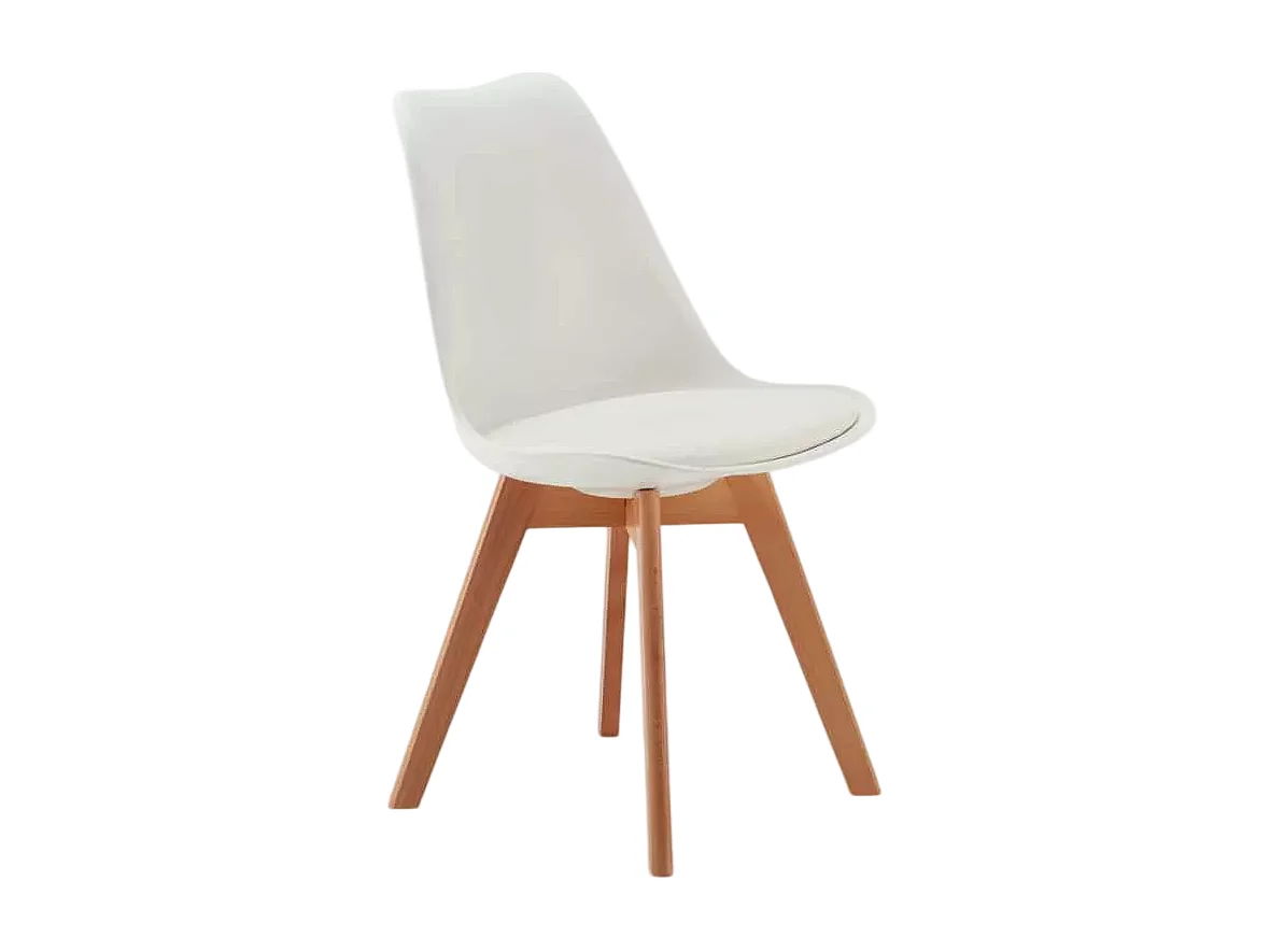 stock 20 sillas con cojín diseño escandinavo Goblet nordica para bares y restaurantes - Blanco