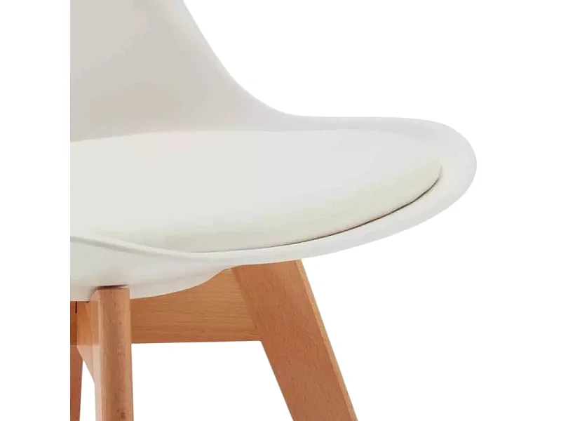 stock 20 sillas con cojín diseño escandinavo Goblet nordica para bares y restaurantes - Blanco