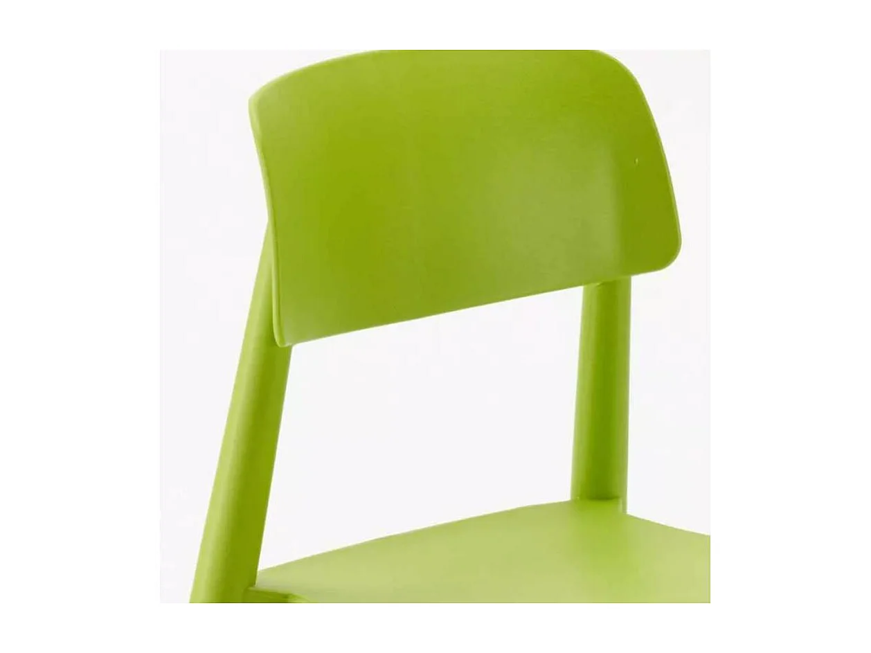 Sillas para Cocina y Bar Polipropileno y Madera Diseño Barcelona - Verde