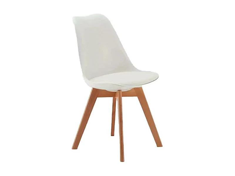 Polsterstuhl Küchestuhl Bistrostuhl Esszimmerstuhl skandinavisches Goblet nordica - Weiß