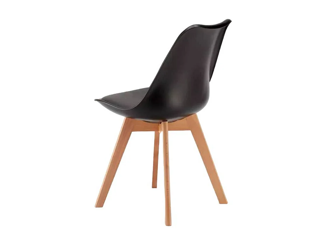 stock 20 sillas con cojín diseño escandinavo Goblet nordica para bares y restaurantes - Negro