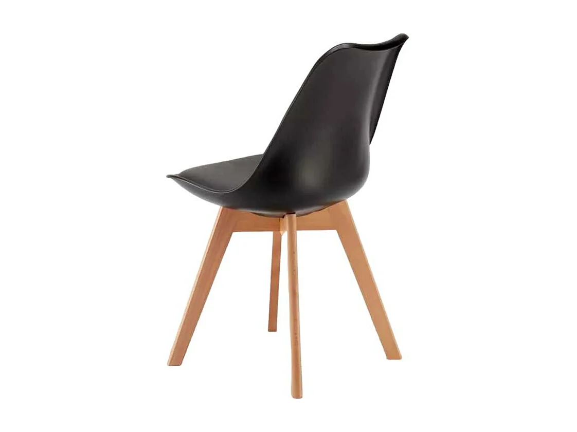 silla con cojín de diseño nórdico nordica Goblet para bar y cocina - Negro