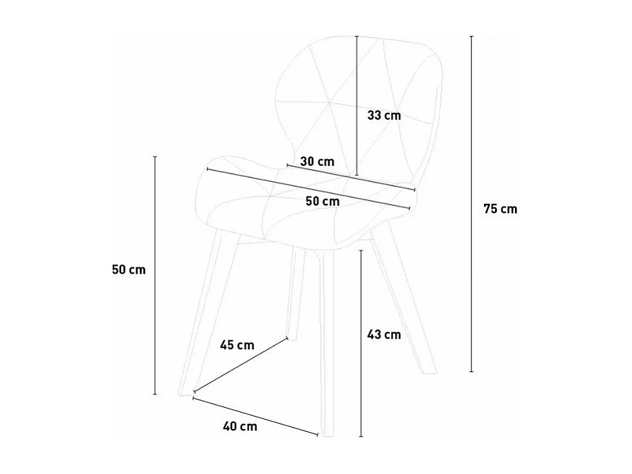 Silla de diseño nórdico con patas de madera tela cocina bar restaurante Whale - Gris Oscuro
