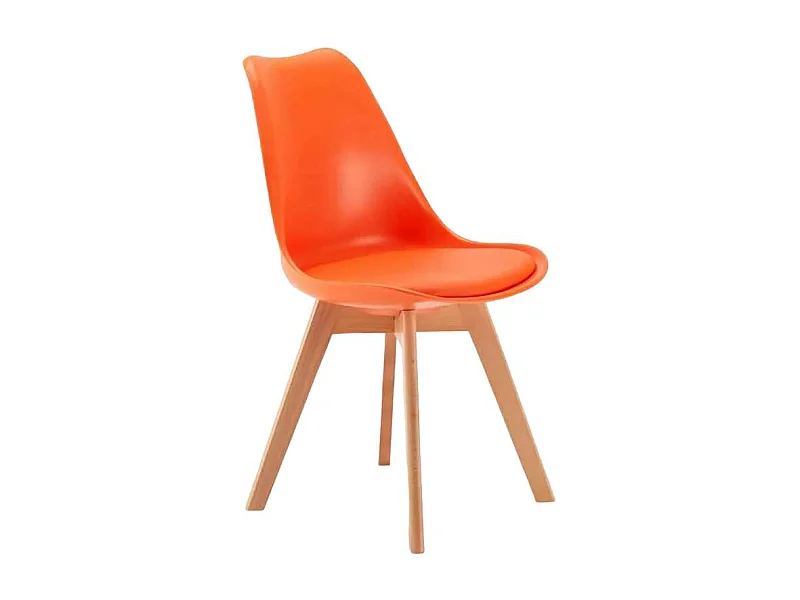Polsterstuhl Küchestuhl Bistrostuhl Esszimmerstuhl skandinavisches Goblet nordica - Orange
