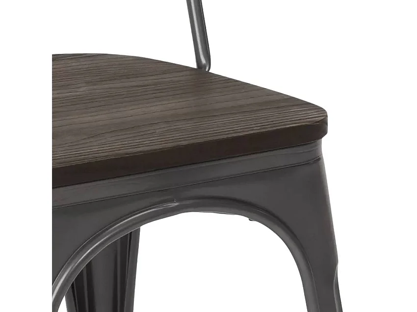 sillas industriales metal acero para cocinas y bares steel one - Gris Oscuro