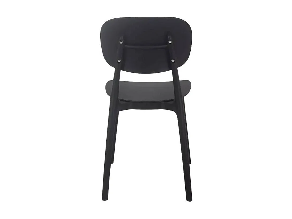 Silla diseño moderno polipropileno cocina exterior comedor Nantes - Negro