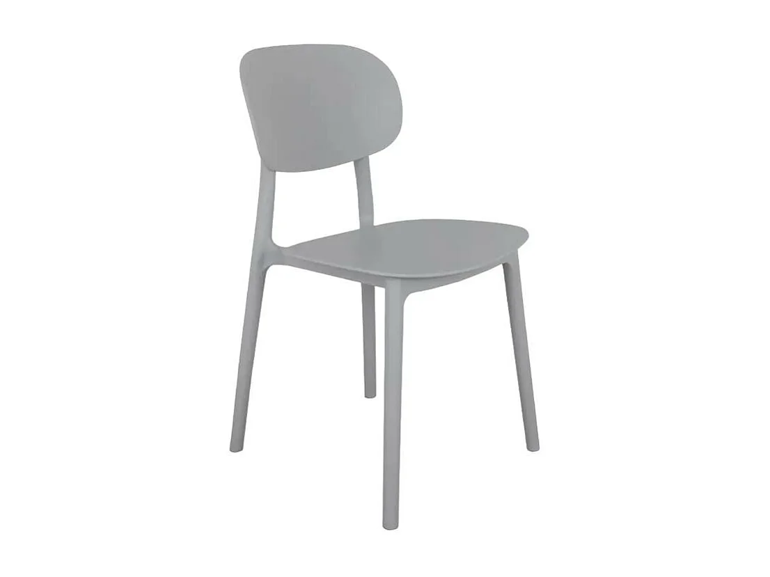 Silla diseño moderno polipropileno cocina exterior comedor Nantes - Gris claro