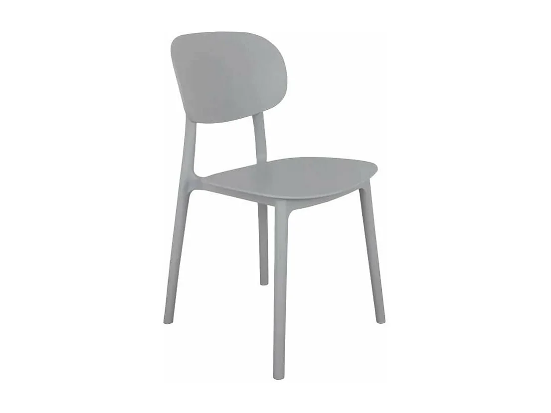 Silla diseño moderno polipropileno cocina exterior comedor Nantes - Gris claro