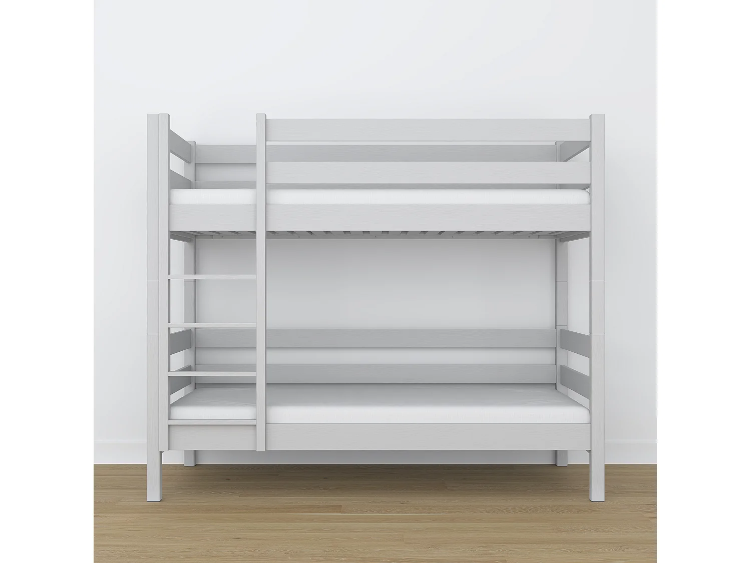 Lit superposé en bois N01 Gris 90x200