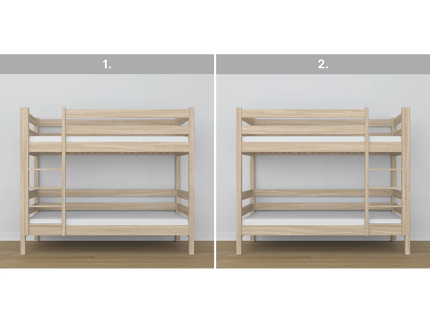 ETAGENBETT N01 Sonoma Eiche 120x180