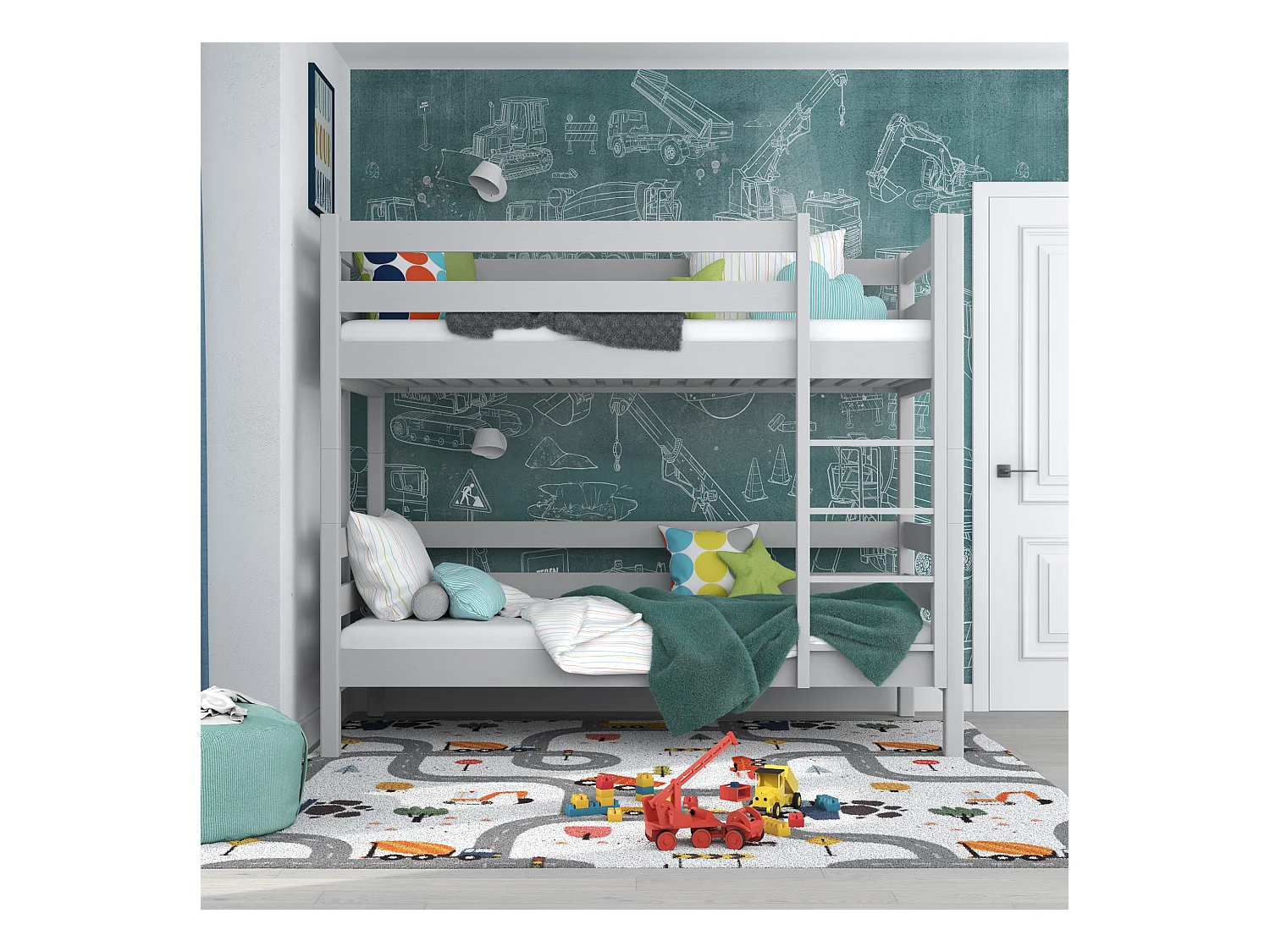 ETAGENBETT N01 Grau 90x180