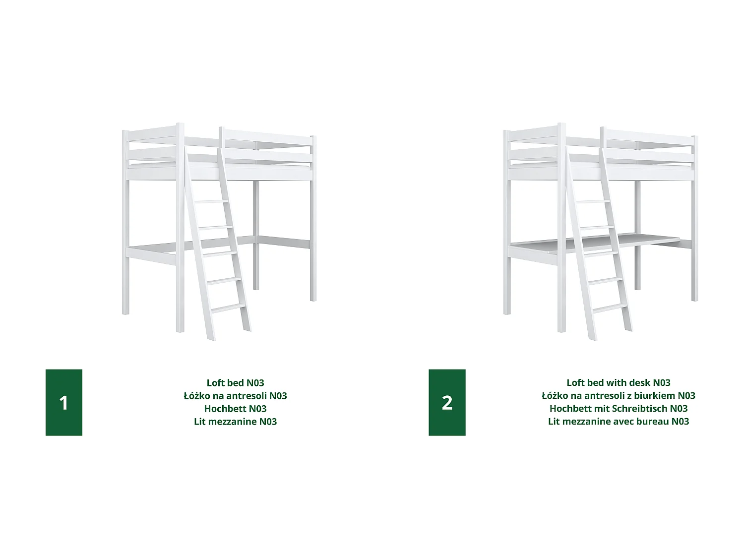 HOCHBETT N03 Weiß 100x180